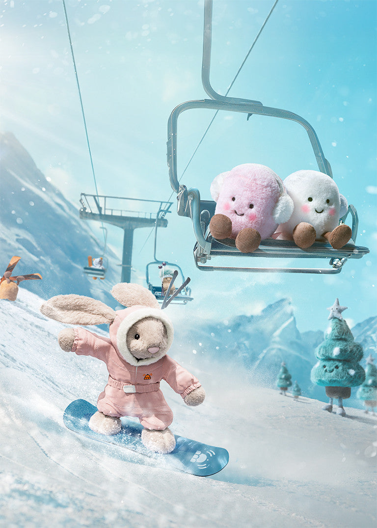 JELLYCAT Amuseables Toastie Pink and White Marshmallows