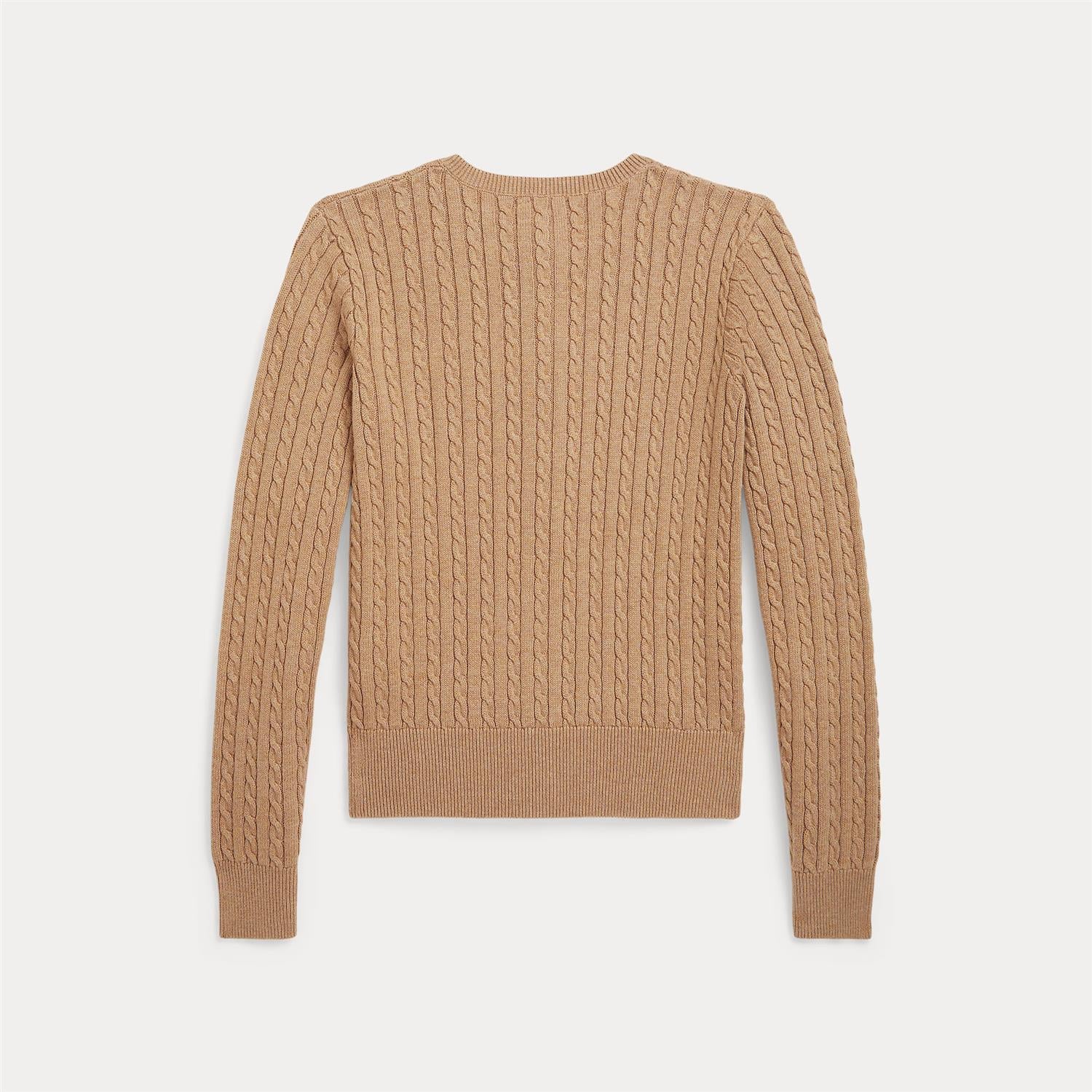 RALPH LAUREN 8-16År Cardigan m/flettestrikk,Jente Camel
