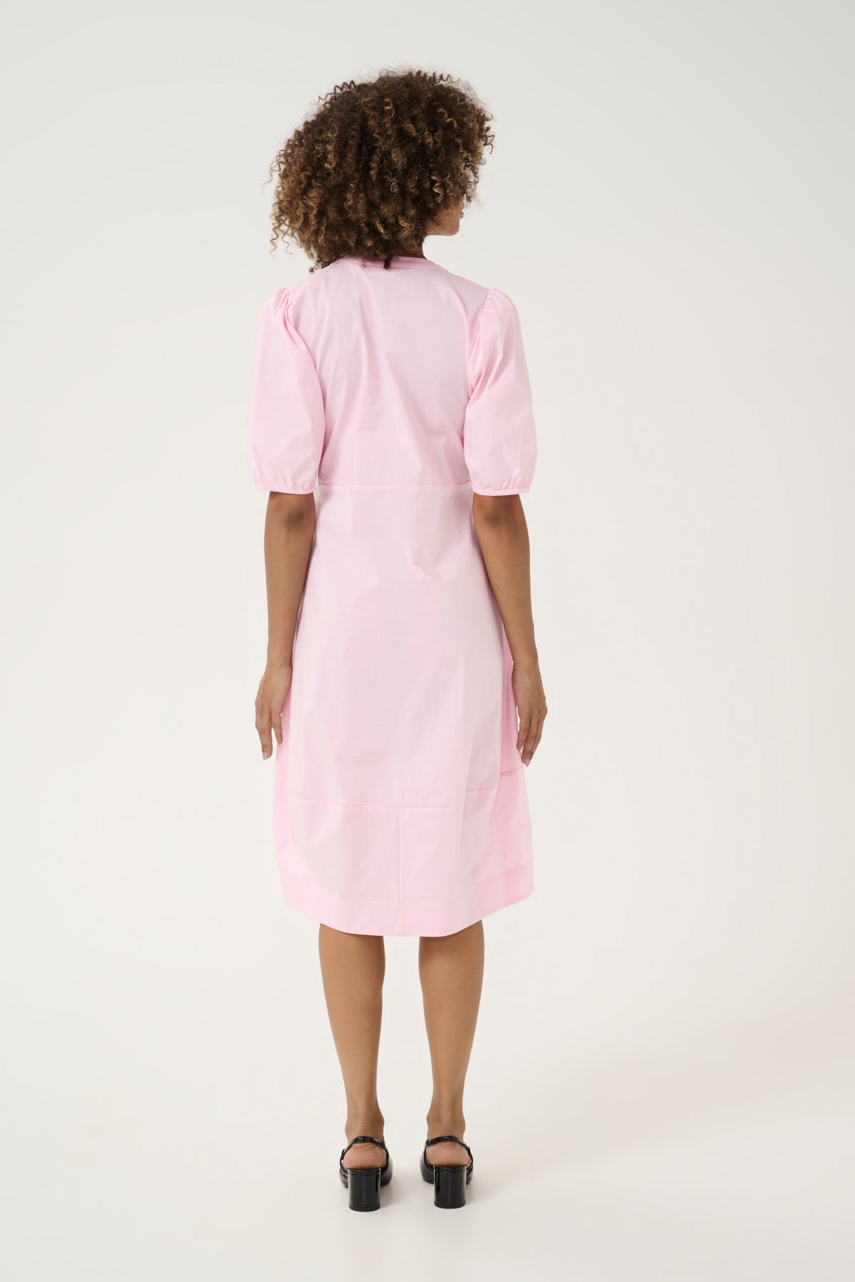 CULTURE Antoinett Placket Dress Lys Rosa