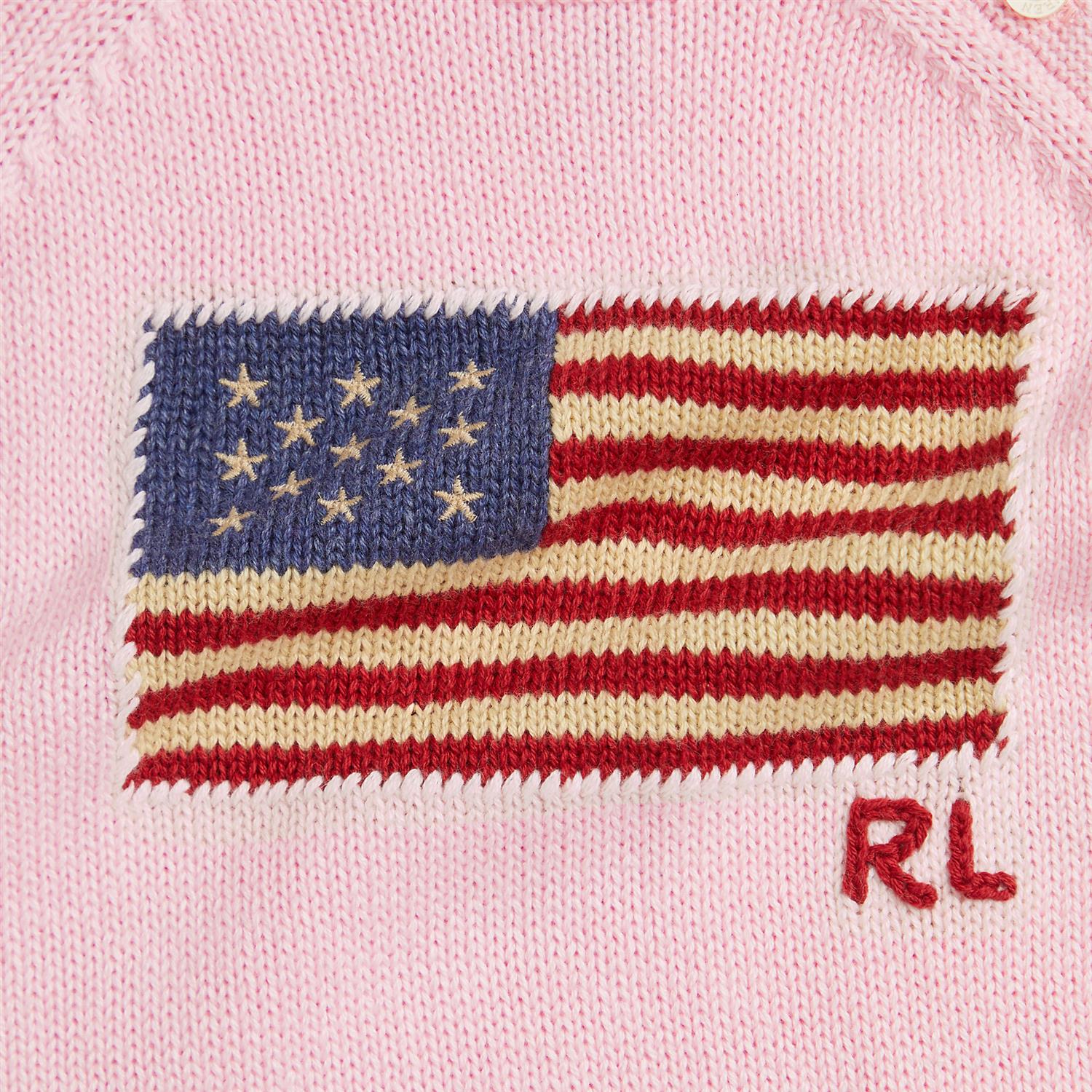 RALPH LAUREN Baby 0-24mnd. Flag Coverall Rosa