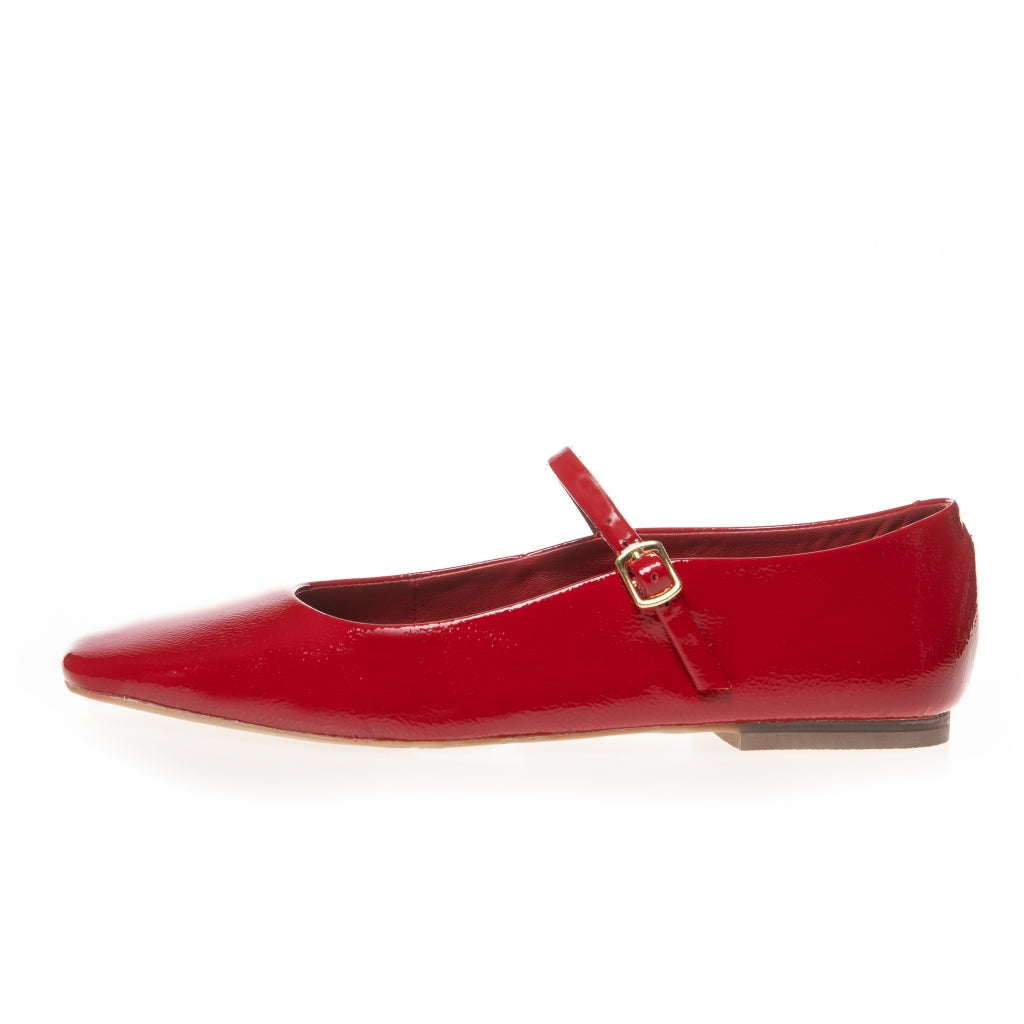 COPENHAGEN SHOES All For Love-Patent Ballerina Rød