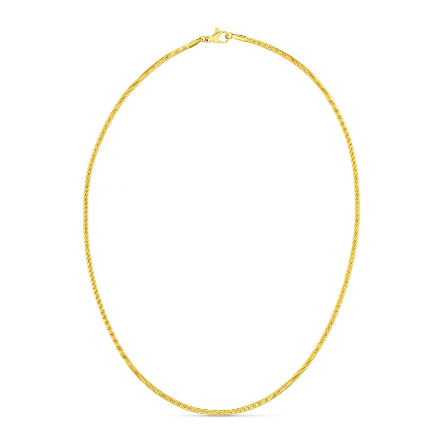 ORELIA Luxe Flat Snake Chain Necklace