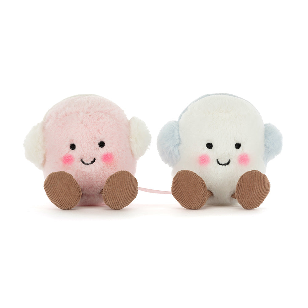 JELLYCAT Amuseables Toastie Pink and White Marshmallows