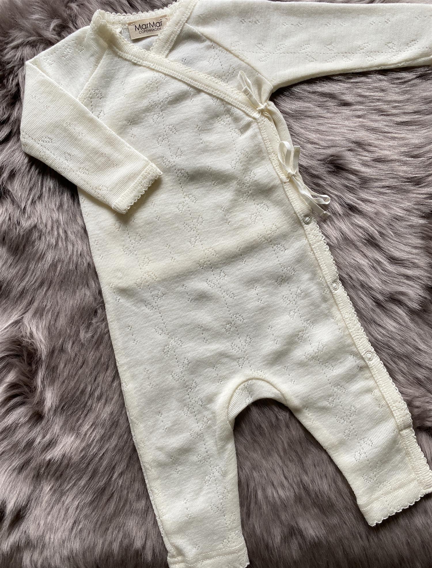 MARMAR COPENHAGEN ULL Rula Ulldress u/fot,Pointelle Offwhite