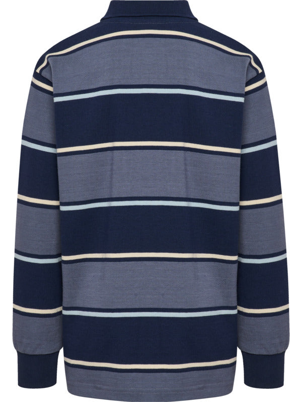 HUMMEL 4-10ÅR Loose Striped Polo Shirt Jr Blå/Stripet