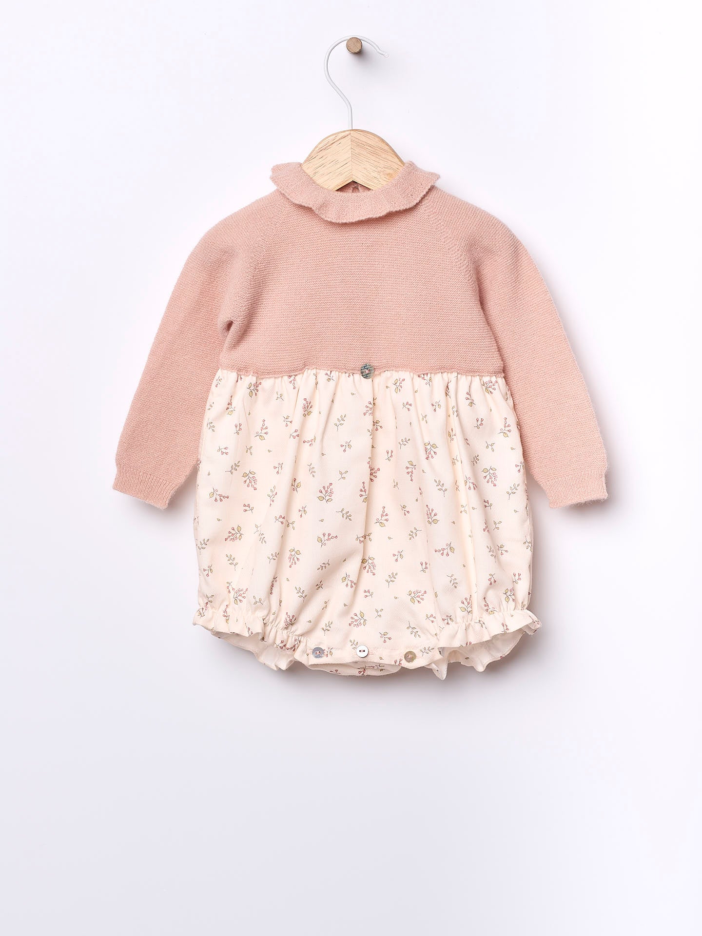 WEDOBLE Shortie m/strikket overdel,Ull/cashm. Gammelrosa