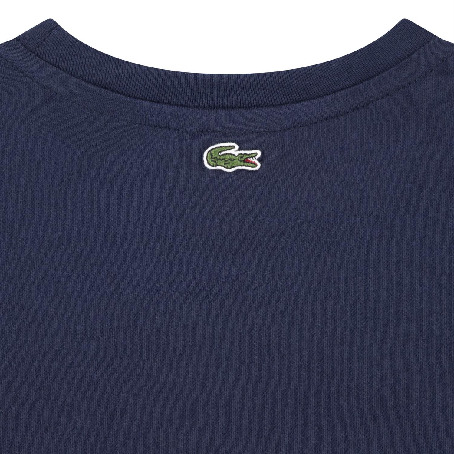 LACOSTE T-skjorte stor logo Mørkeblå