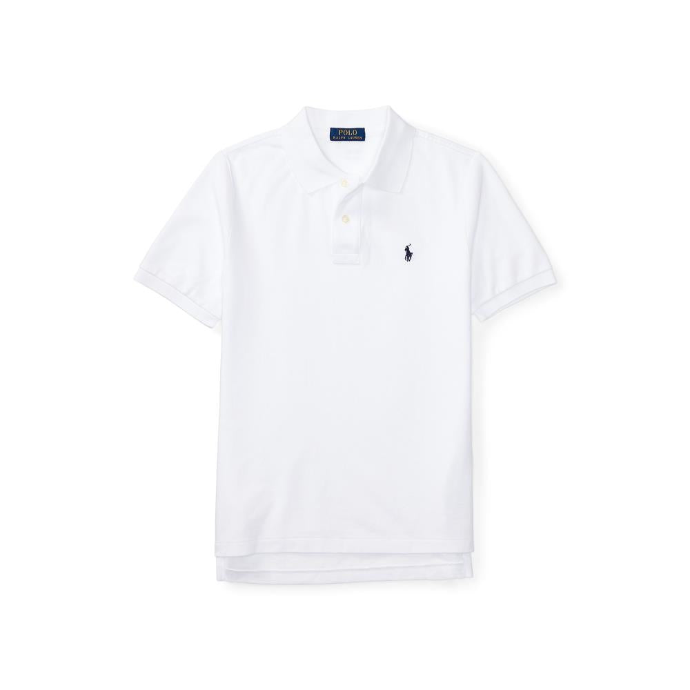 RALPH LAUREN 8-16År Pique skjorte Hvit
