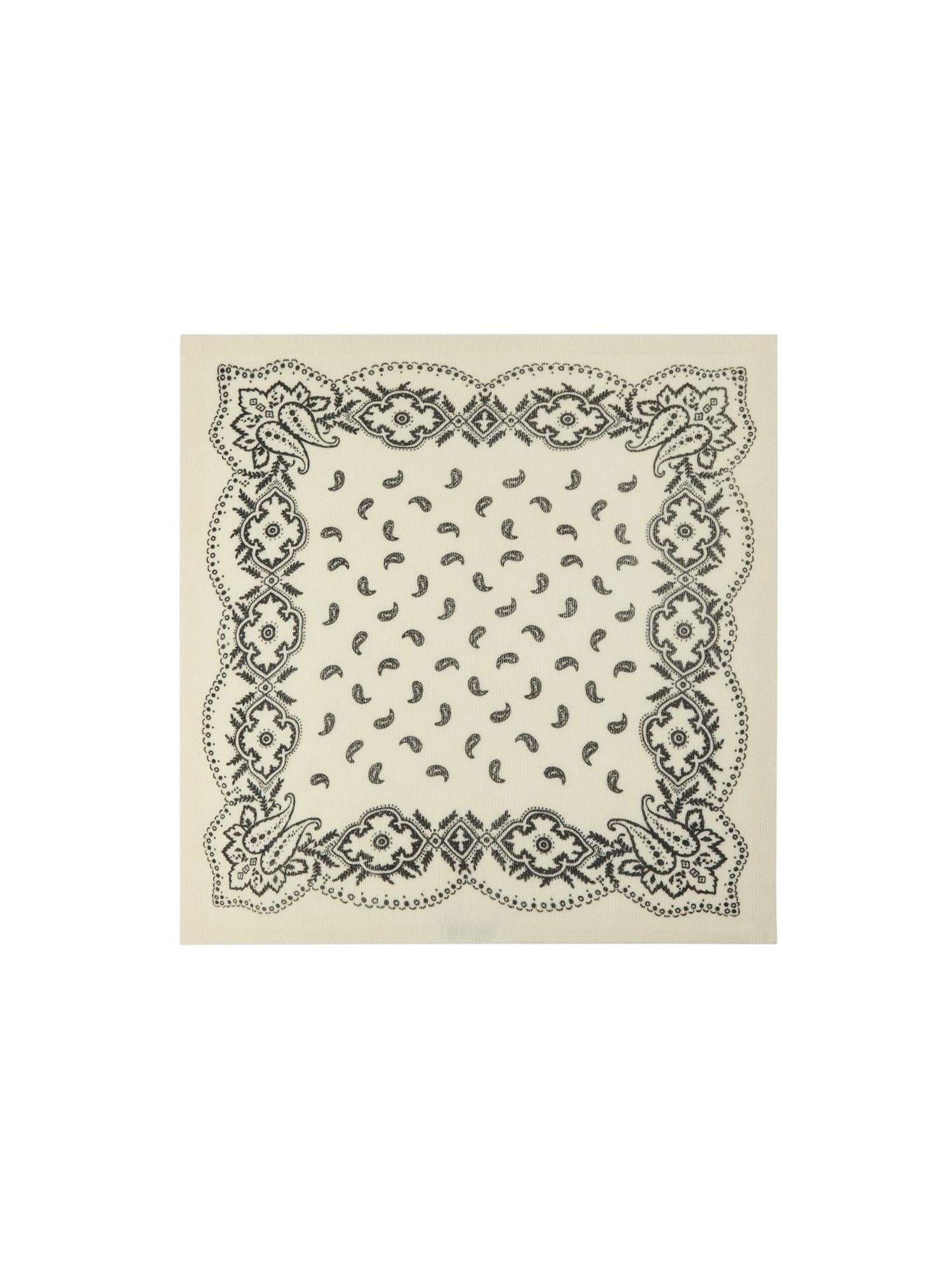 NEO NOIR Adelina Paisley Knit Scarf White