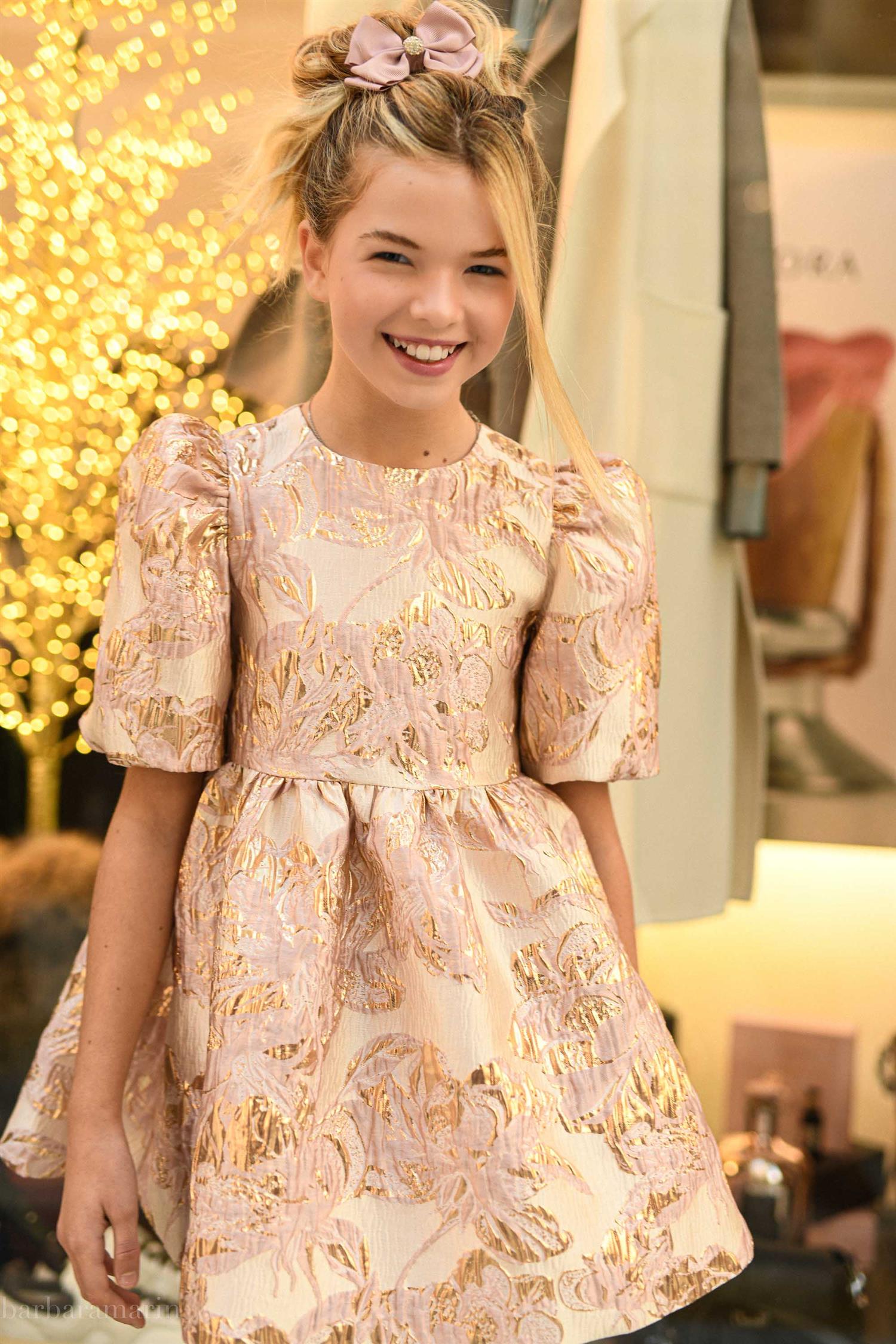 PRINSESSEFIN Johanna Dress Rosa/Gull