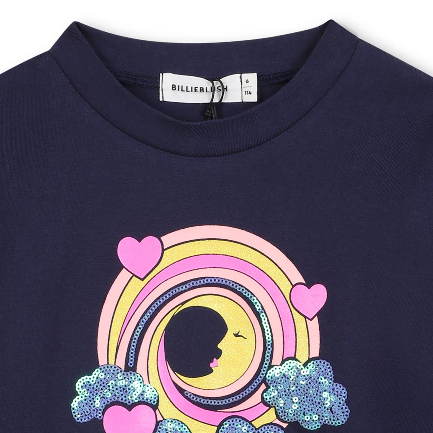BILLIEBLUSH LS T-Shirt m/glitter Mørkeblå