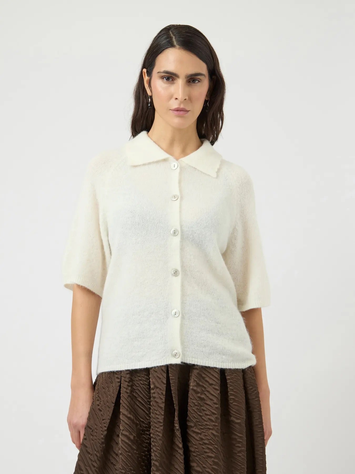 YAS Yasdura Knit Cardigan Creme