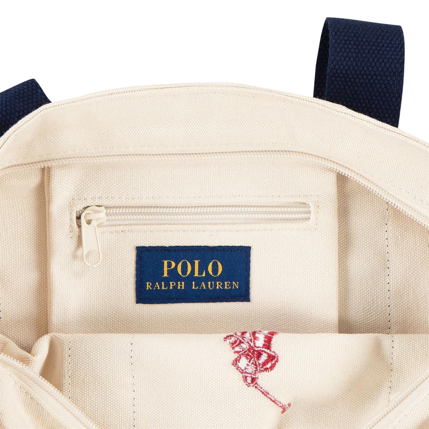 RALPH LAUREN 8-16År Polo Player Tote Mørkeblå/Krem