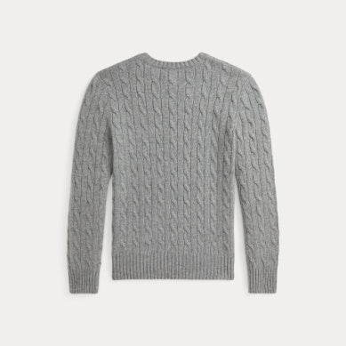 RALPH LAUREN 8-16År Kabelstrikket genser i ull og kasjmir