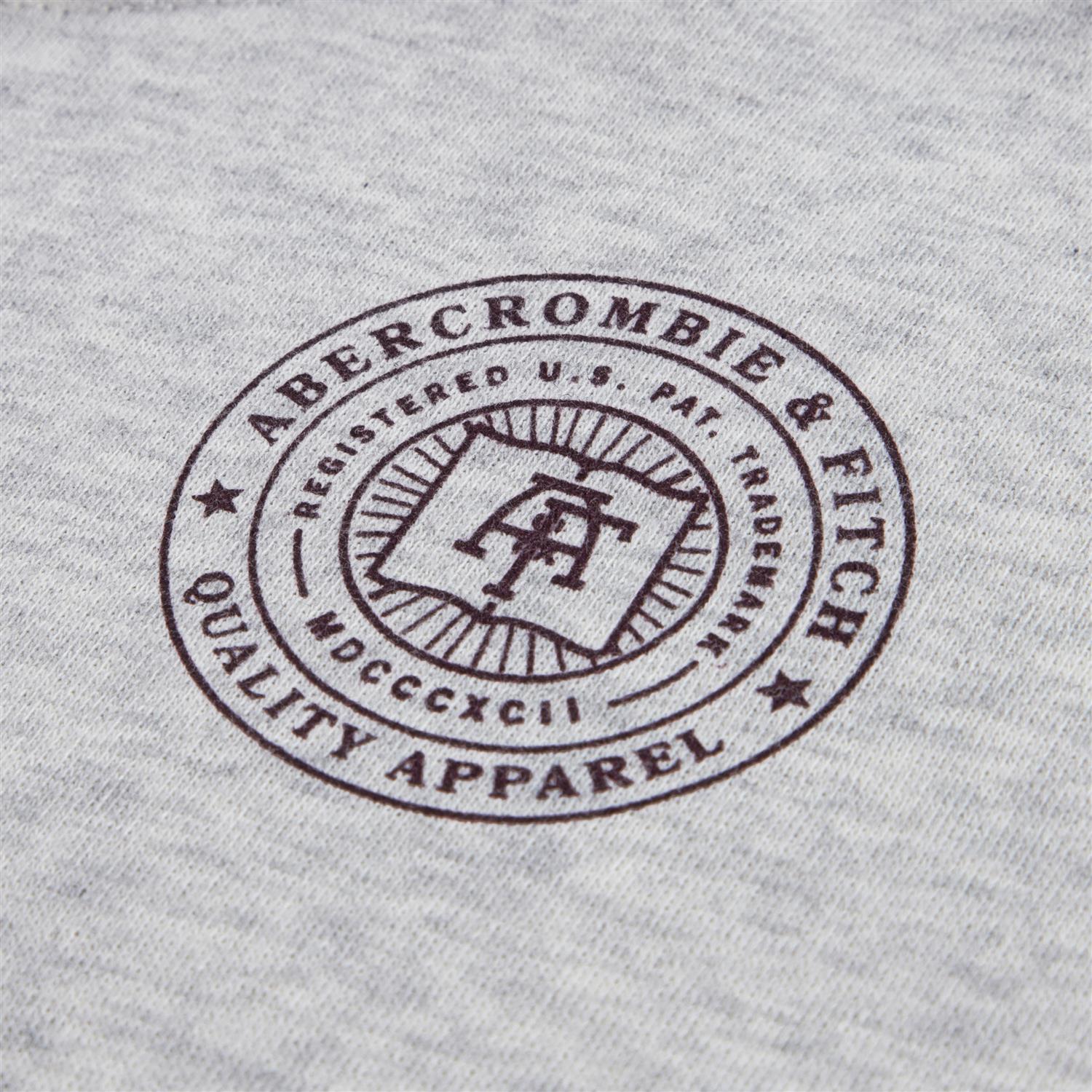 ABERCROMBIE & FITCH Hettegenser m/logo Lys Grå Melert