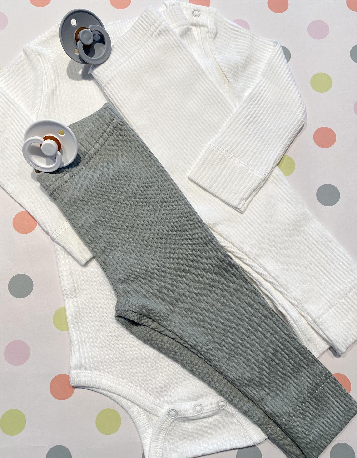 MARMAR COPENHAGEN Leggings rib Hvit