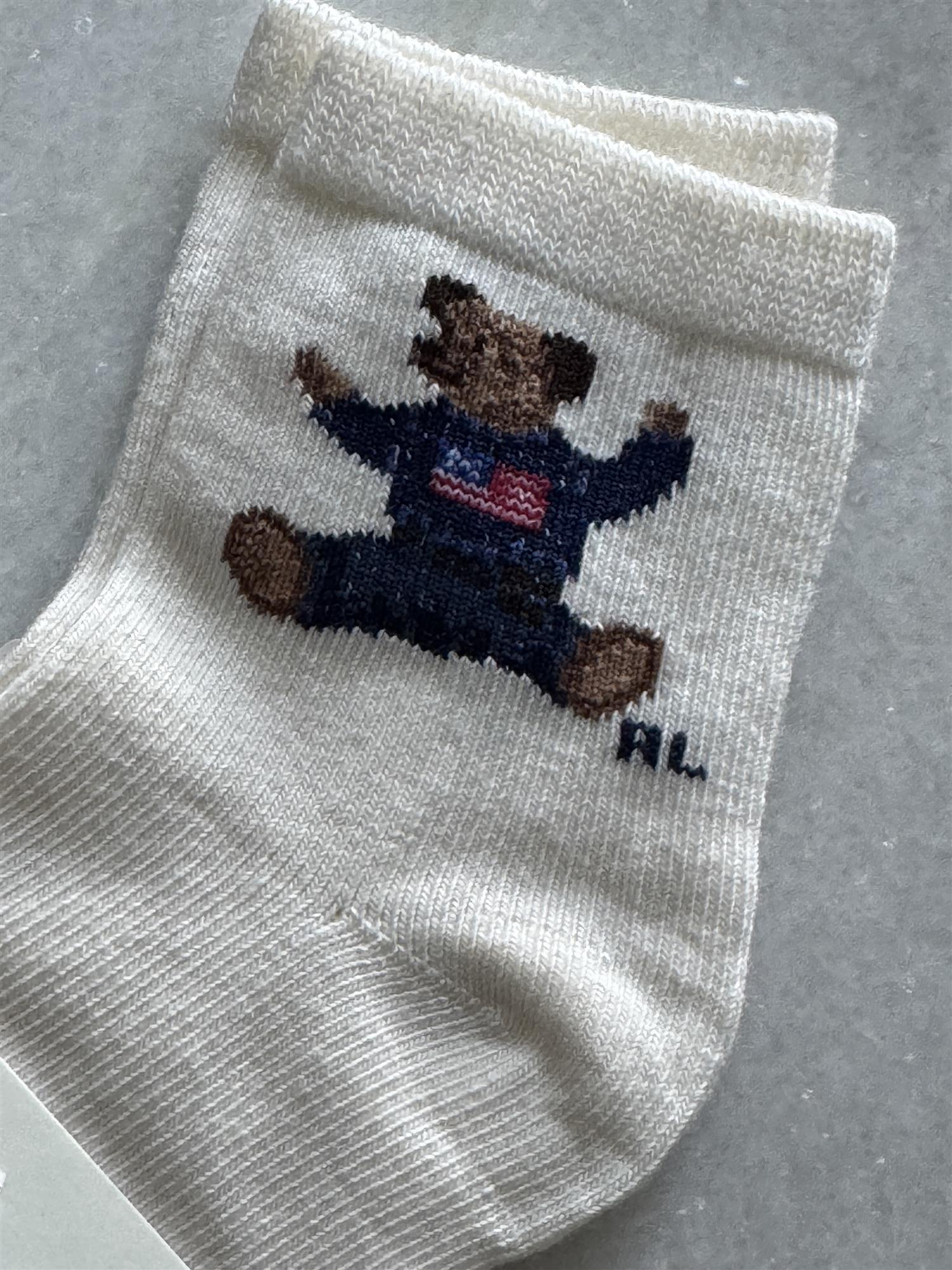 RALPH LAUREN Baby 0-24mnd. Babysokker Krem