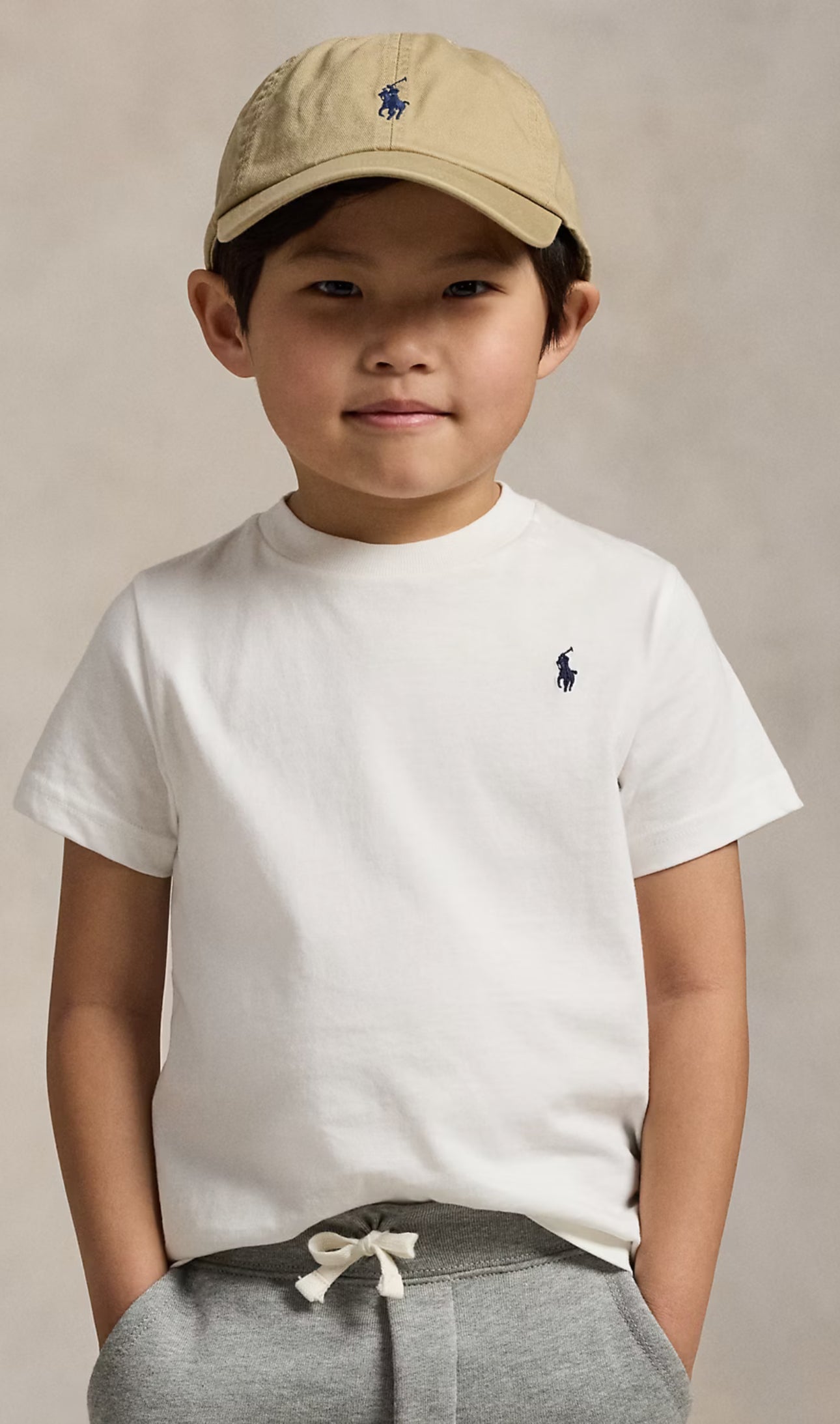 RALPH LAUREN 2-7År SS CN T-shirt Hvit