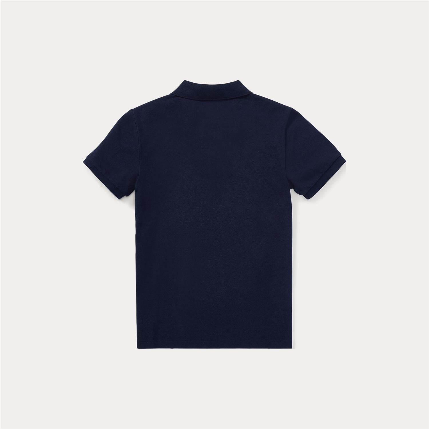 RALPH LAUREN 8-16År Pique Polo T-skjorte Mørkeblå