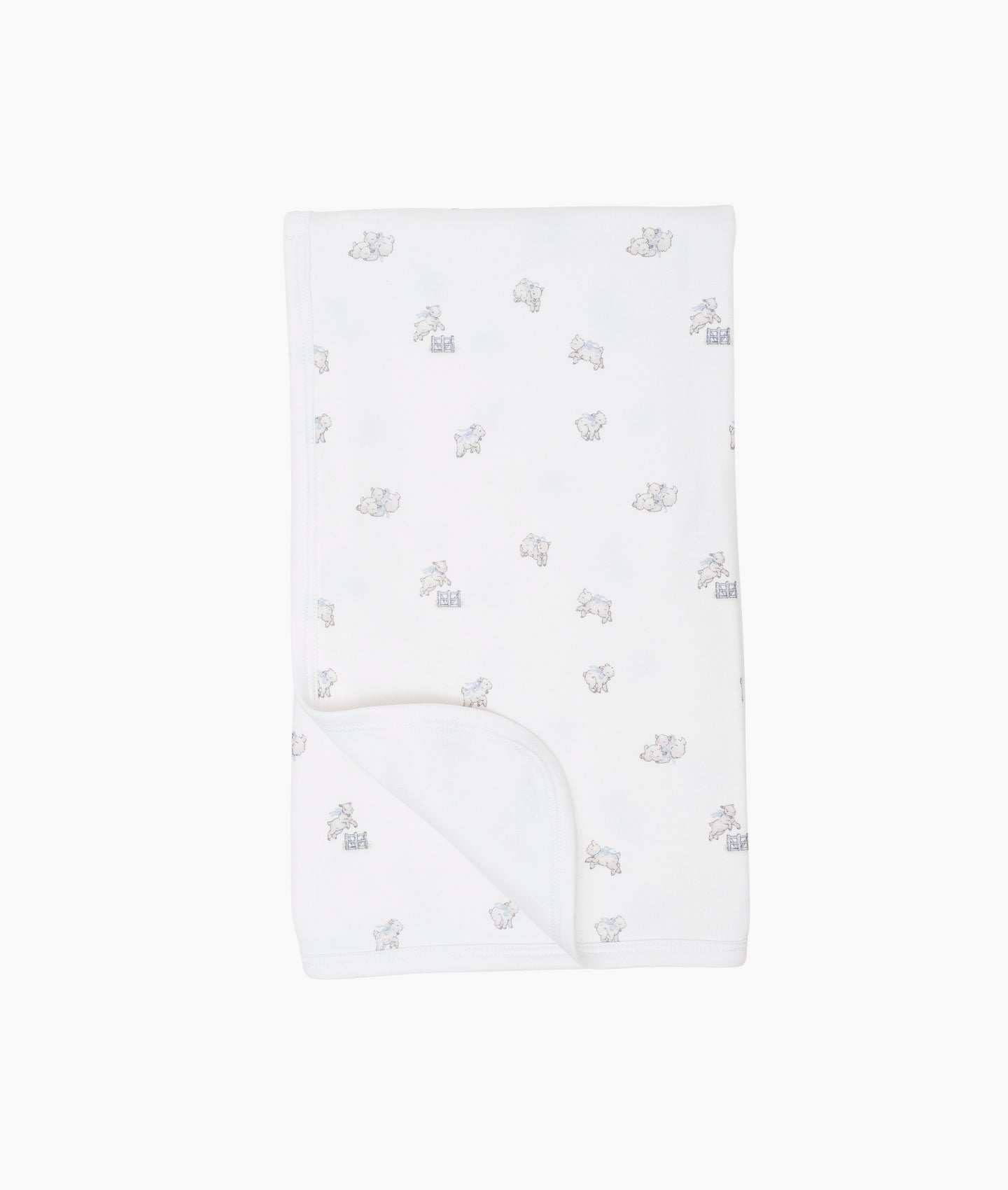 LIVLY Counting Sheep Blanket Hvit/Blå - Farmor Ingvarda