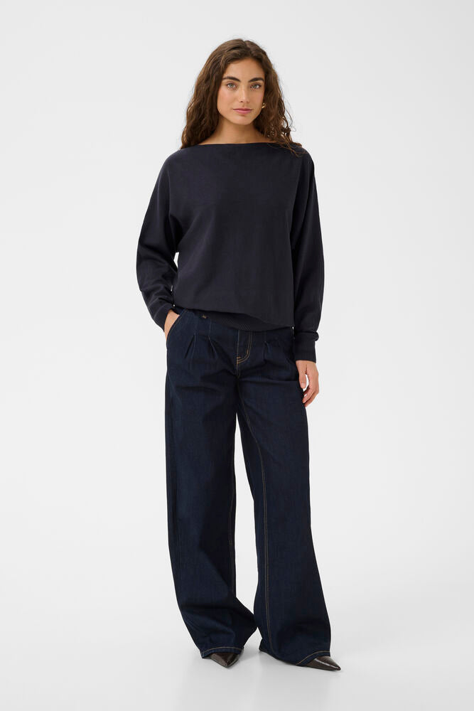 CULTURE Annemarie Batwing Jumper Navy