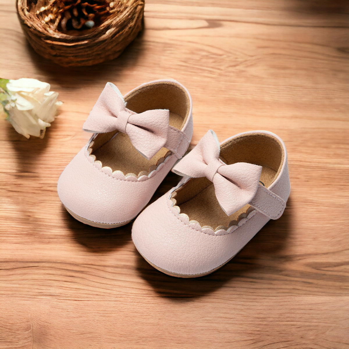 ANNIE & CHARLES Baby Shoes Pudder-Rosa