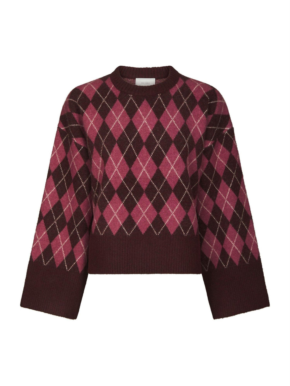 NEO NOIR Kick Check Knit Blouse