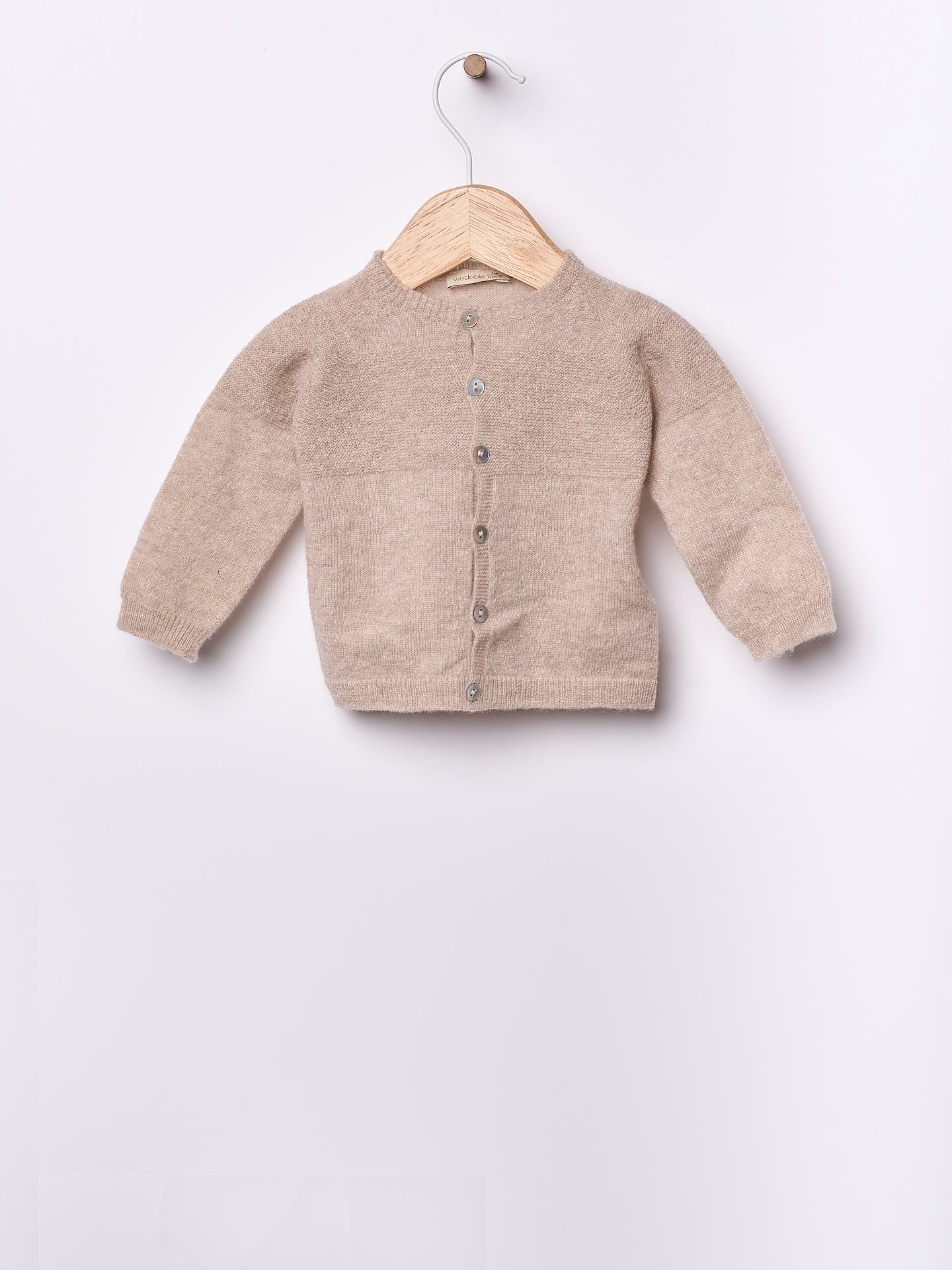 WEDOBLE Strikket jakke,Ull/cashm. Beige