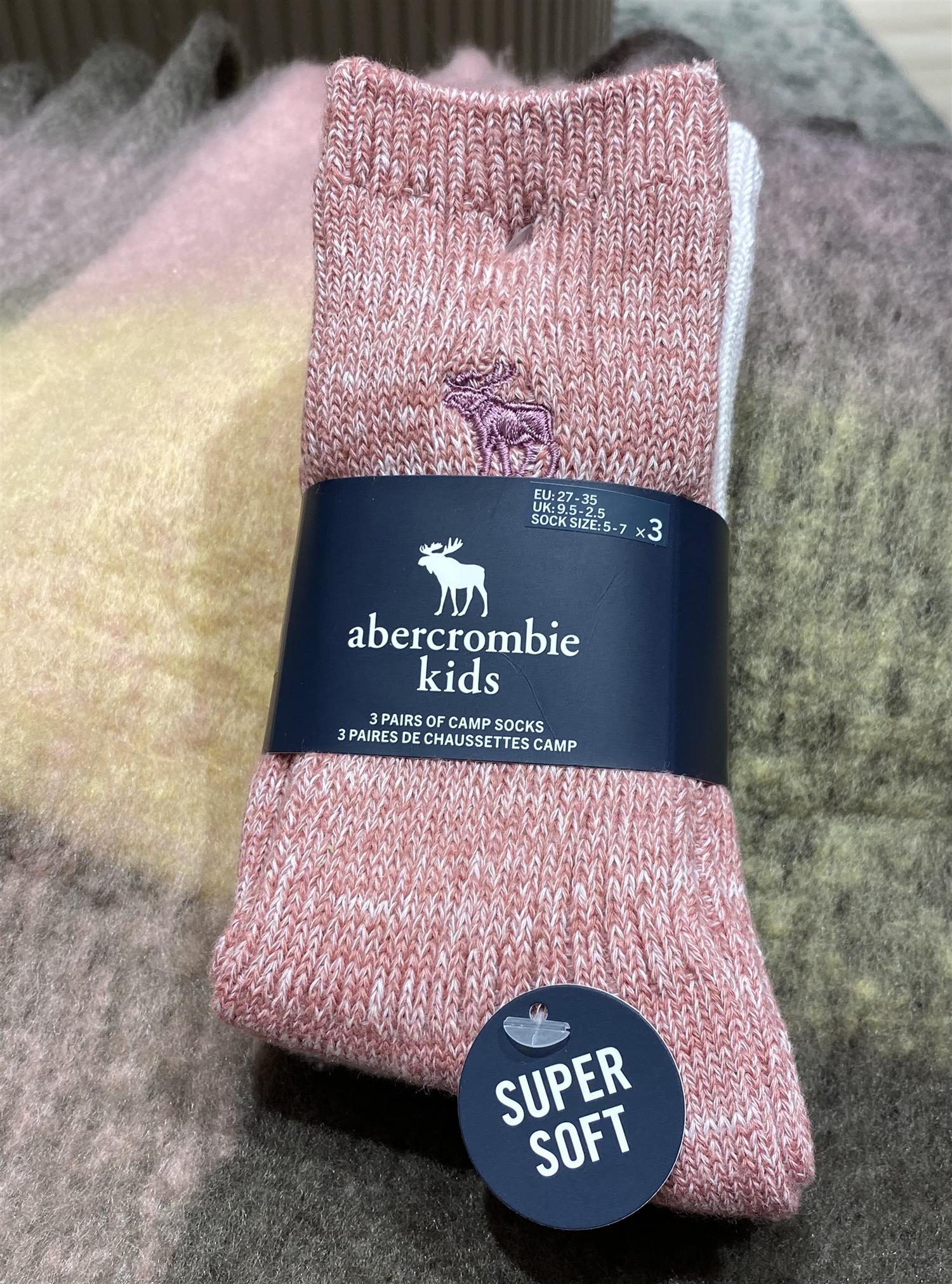 ABERCROMBIE & FITCH 3 pk Sokker Ass