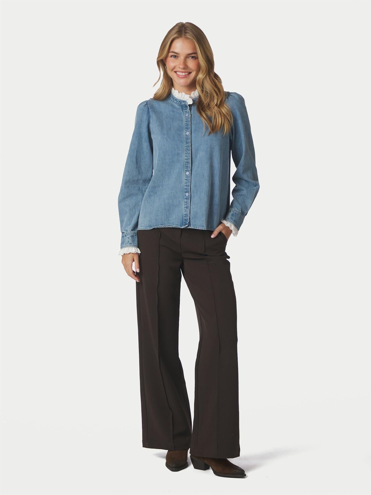 NEO NOIR Imara Denim Shirt