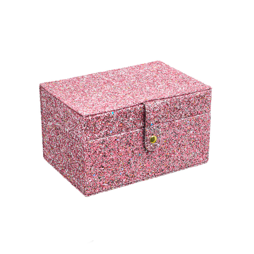 ROCKAHULA Kids Confetti Glitter Large Jewellery Box,Rosa