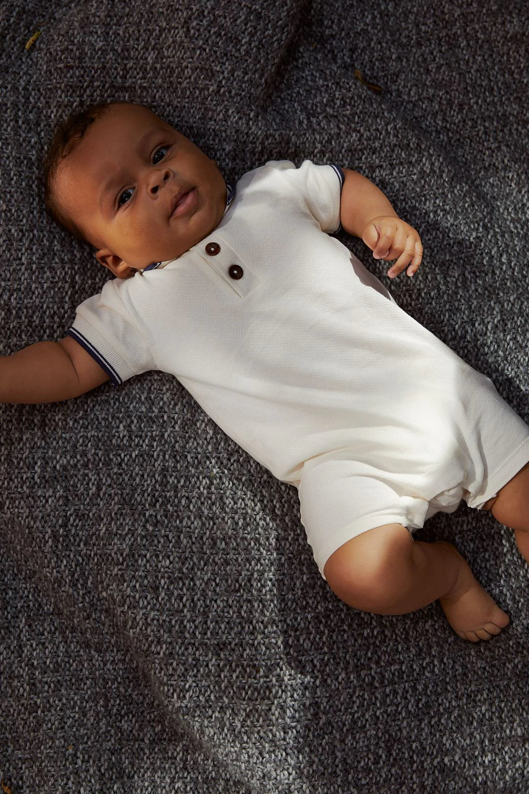 COPENHAGEN COLORS Pique Babydress m/kort erm Krem