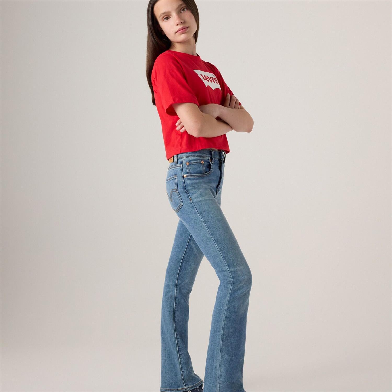 LEVIS 4-14ÅR 726 High Rise Flare Jeans Jeans Blå