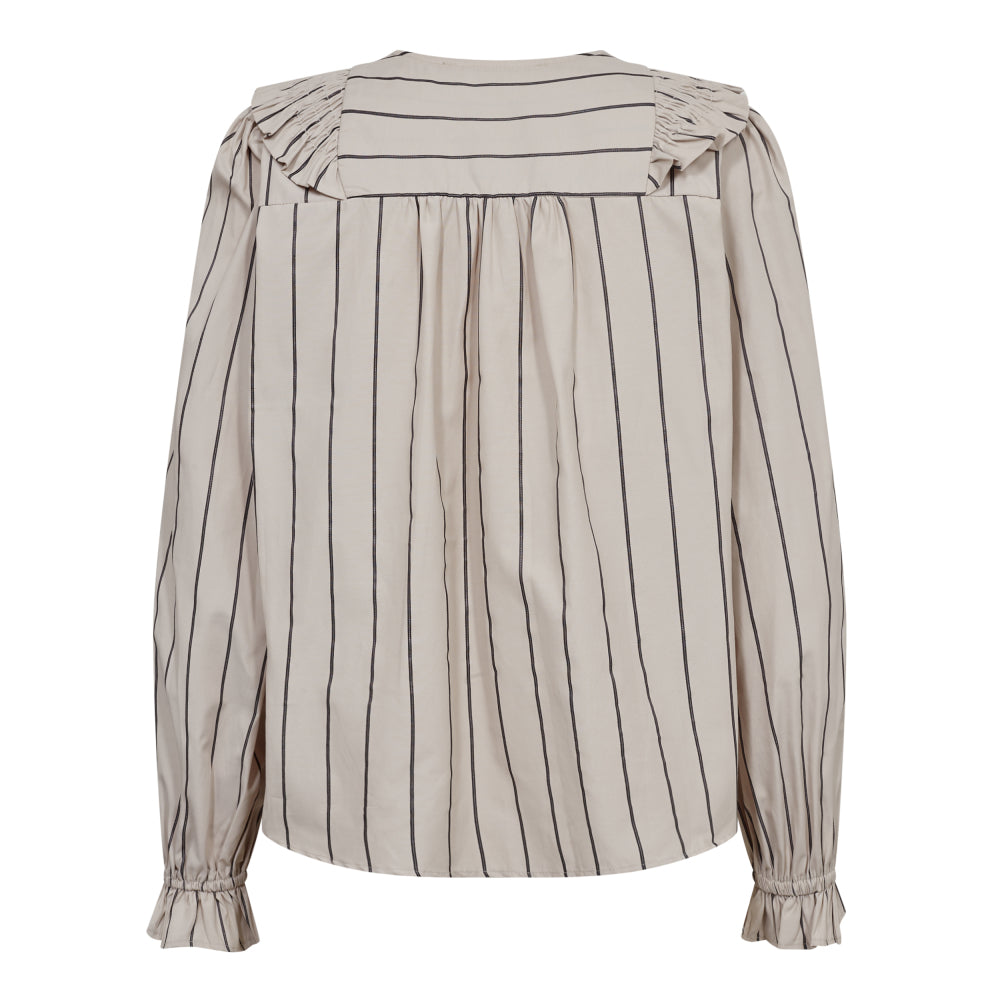 CO´ COUTURE Ivana Smock Frill Blouse Lys Beige