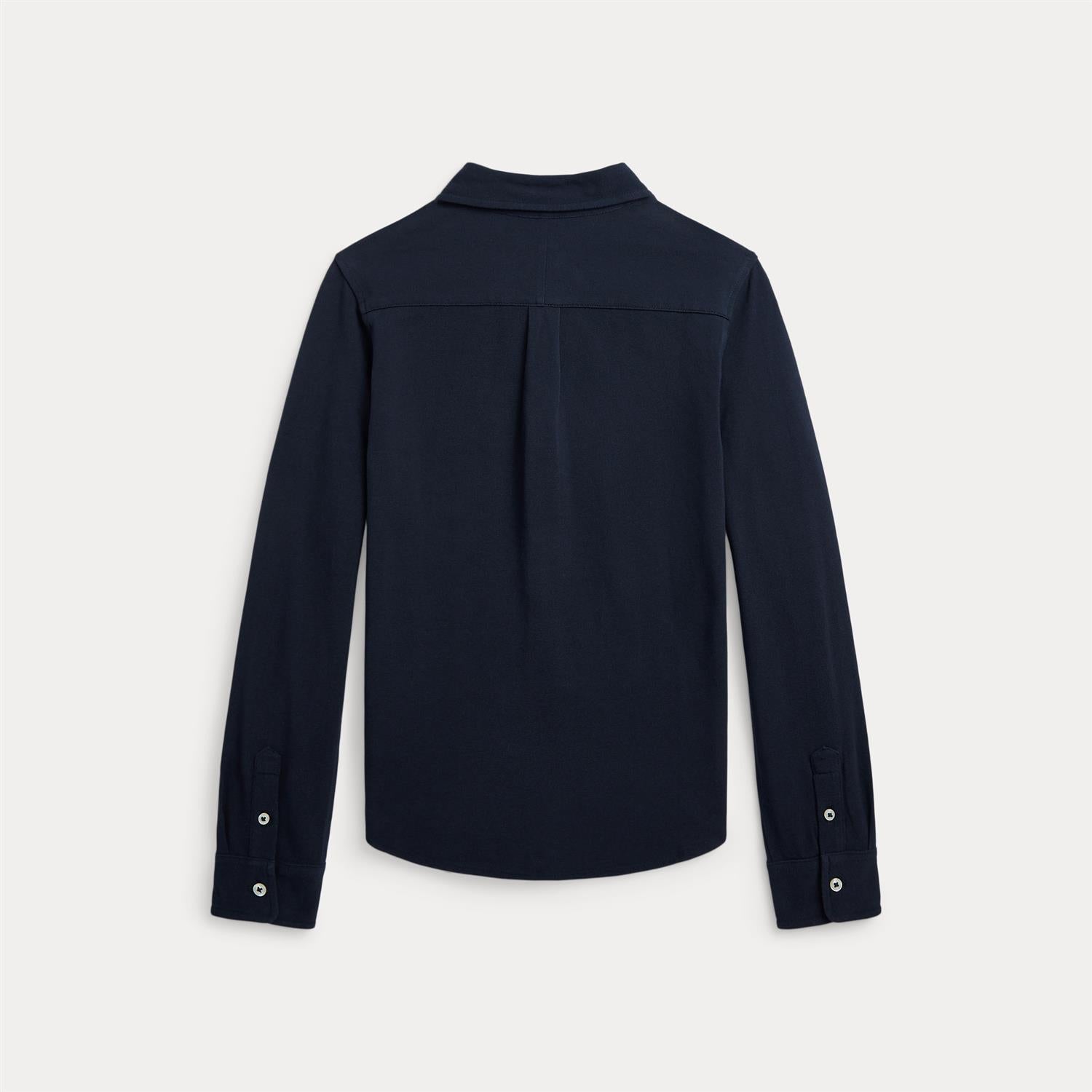 RALPH LAUREN 8-16År Skjorte Bomull Mesh Mørkeblå