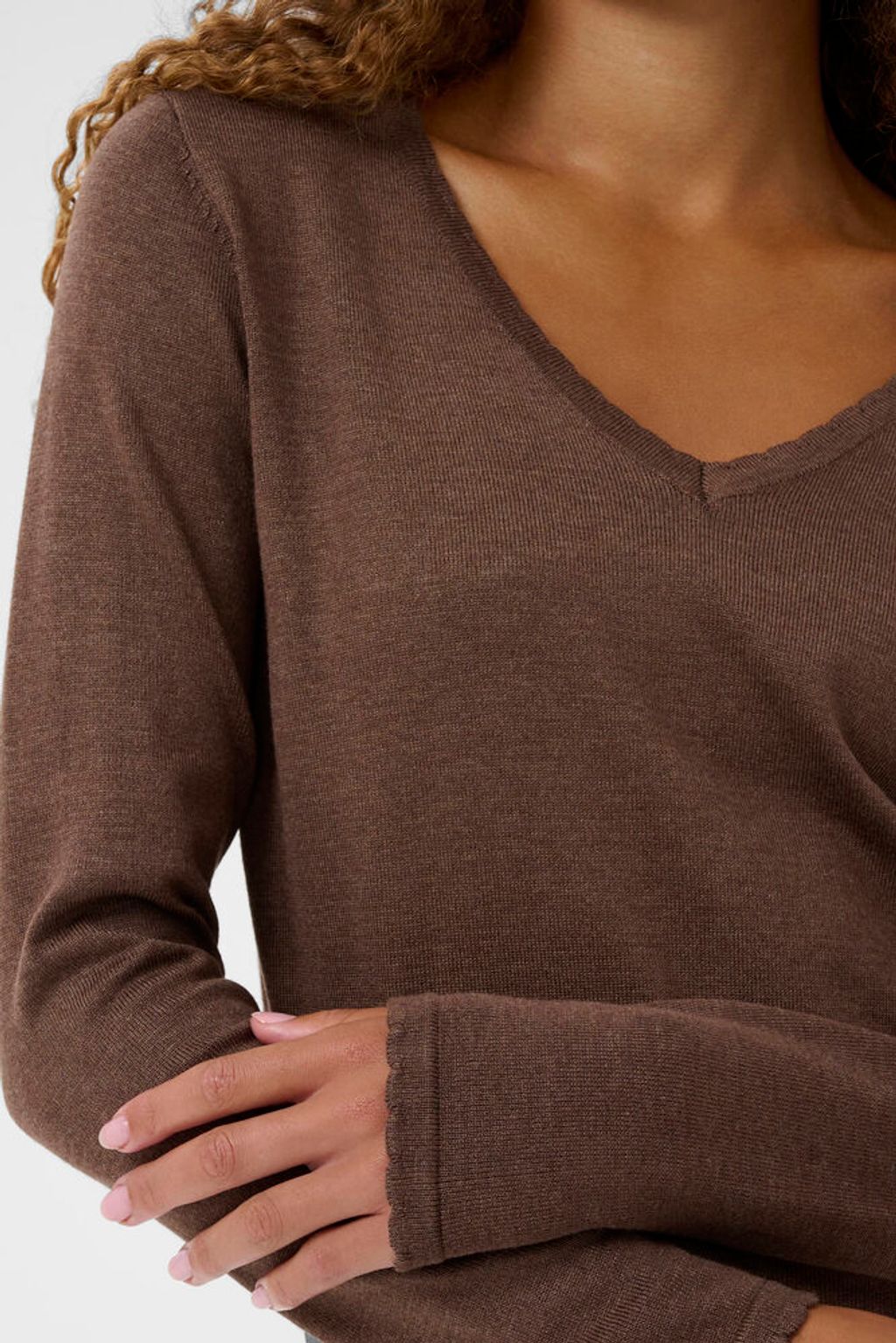 SAINT TROPEZ Mila Ls V-Neck Pullover