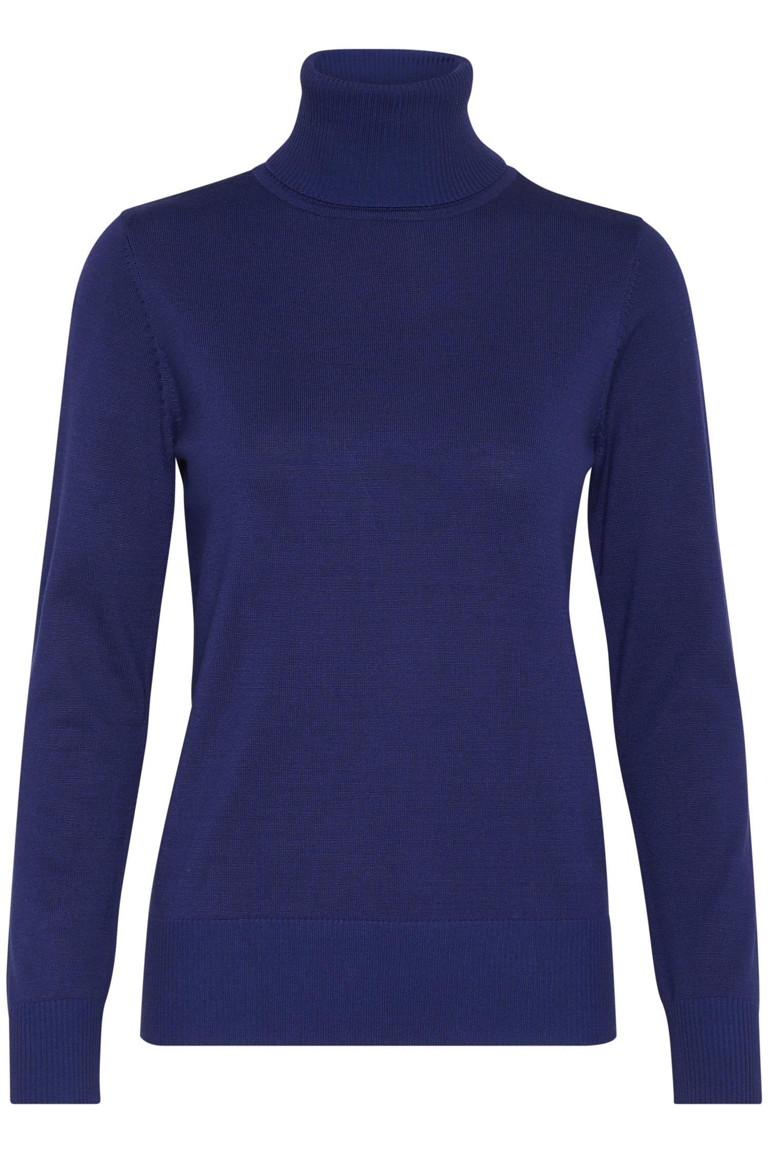 SAINT TROPEZ Mila rollneck pullover Blå