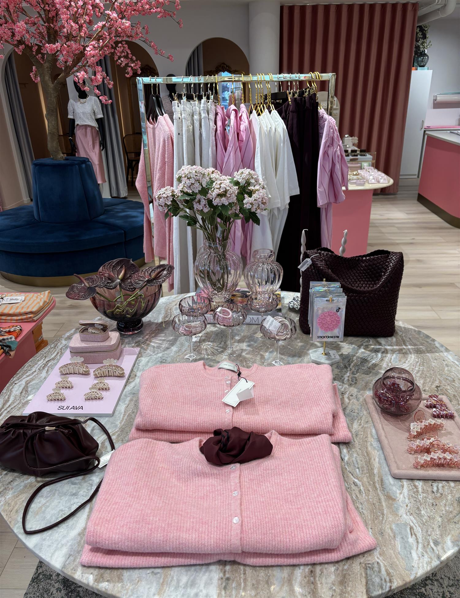 NEO NOIR Vilja Knit Cardigan Pink
