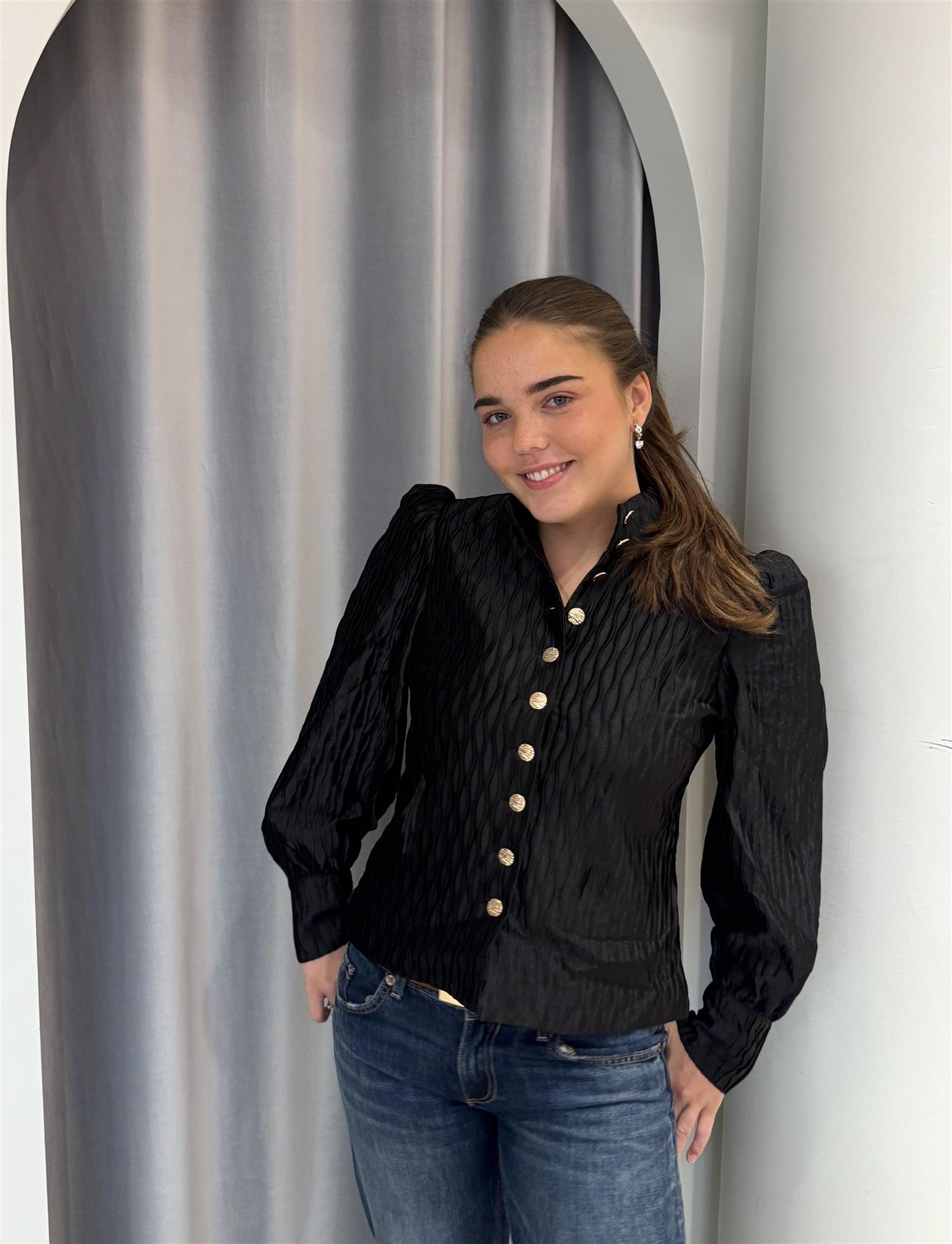 YAS Yasripple Shirt Black