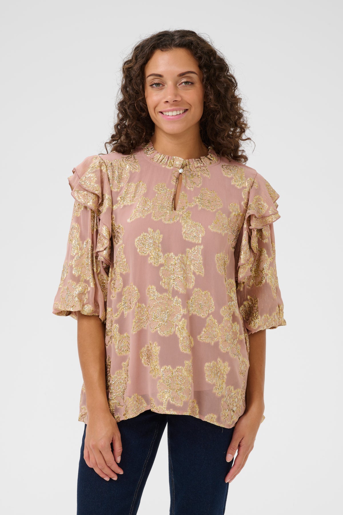 CULTURE Floi Blouse Gammelrosa