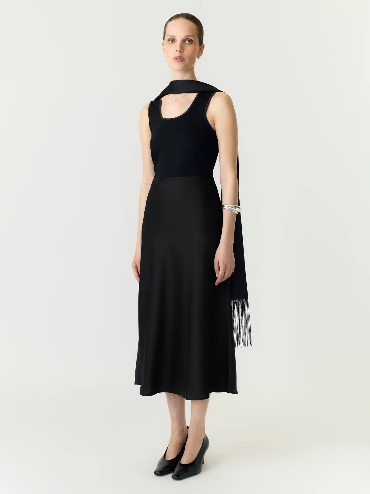 YAS Yaspella Midi Skirt Black