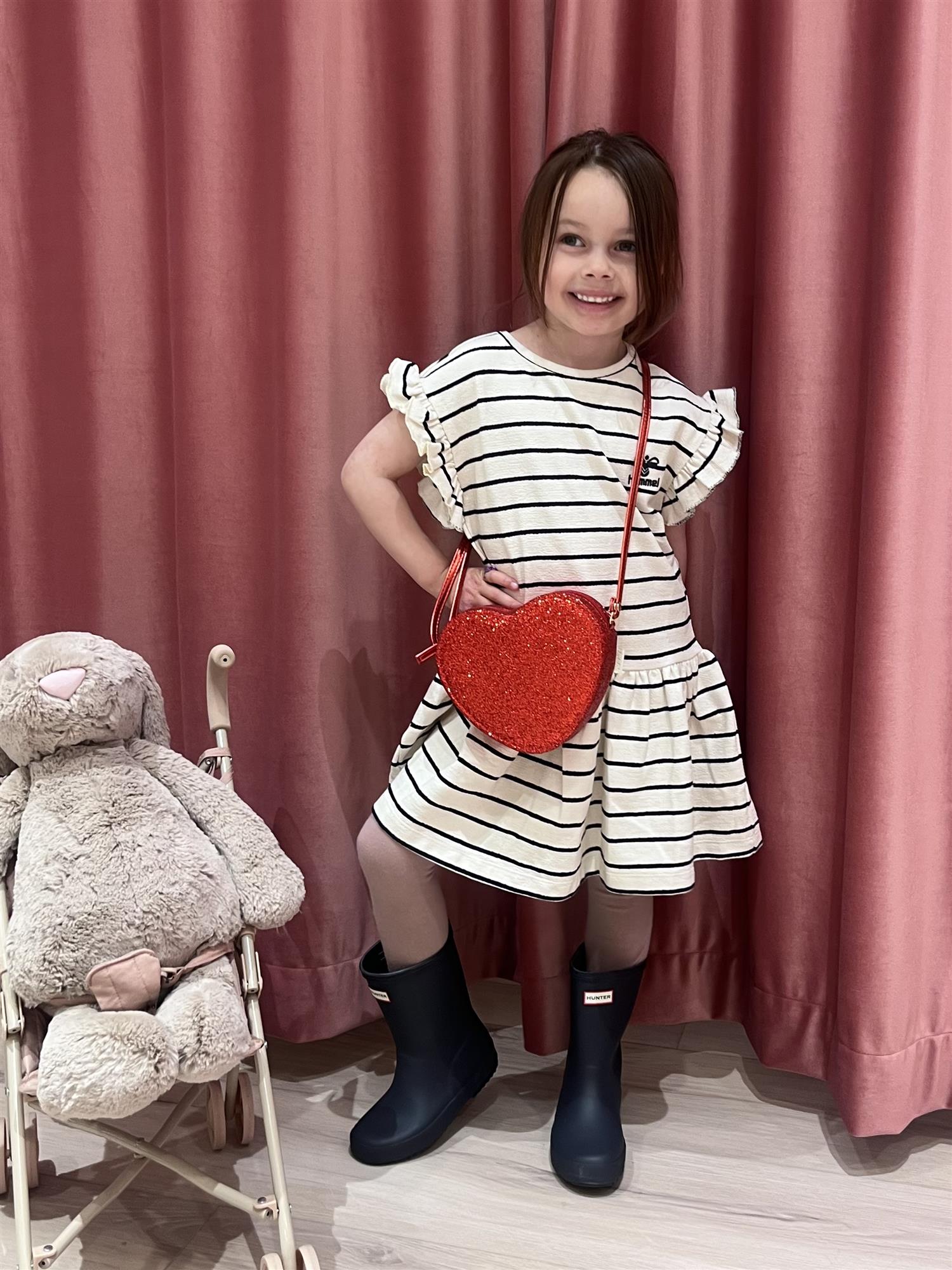 HUMMEL 4-14ÅR Ajma kjole Striper