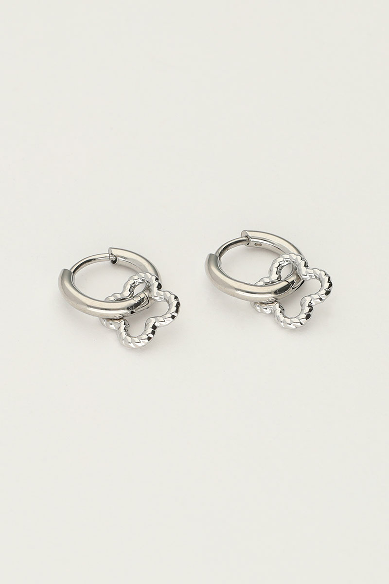 My Jewellery Earrings Hoops mini clover Sølv