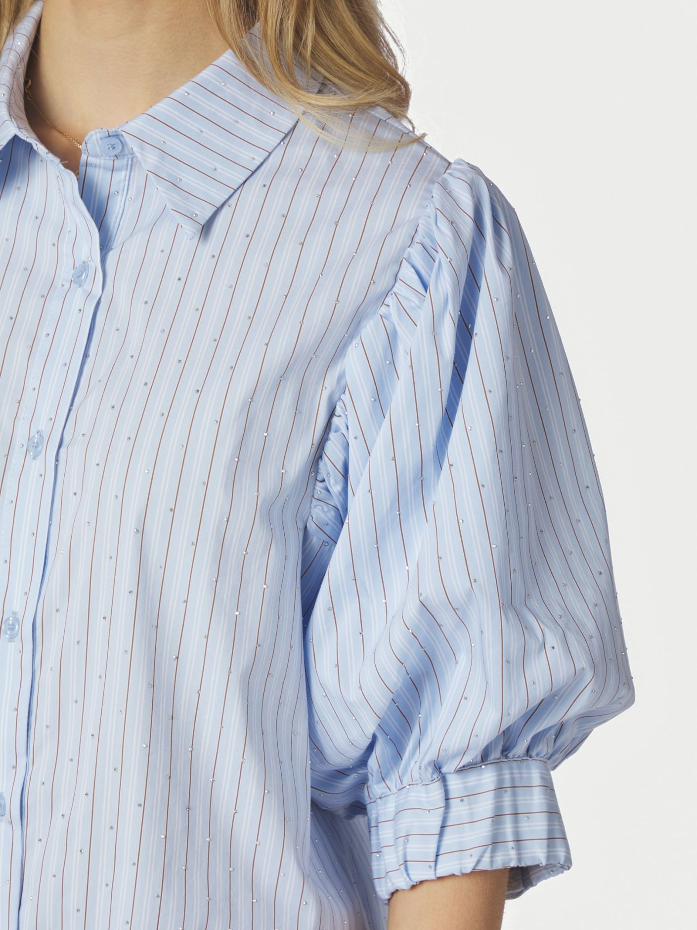 NEO NOIR Etta Stripe Stone Shirt