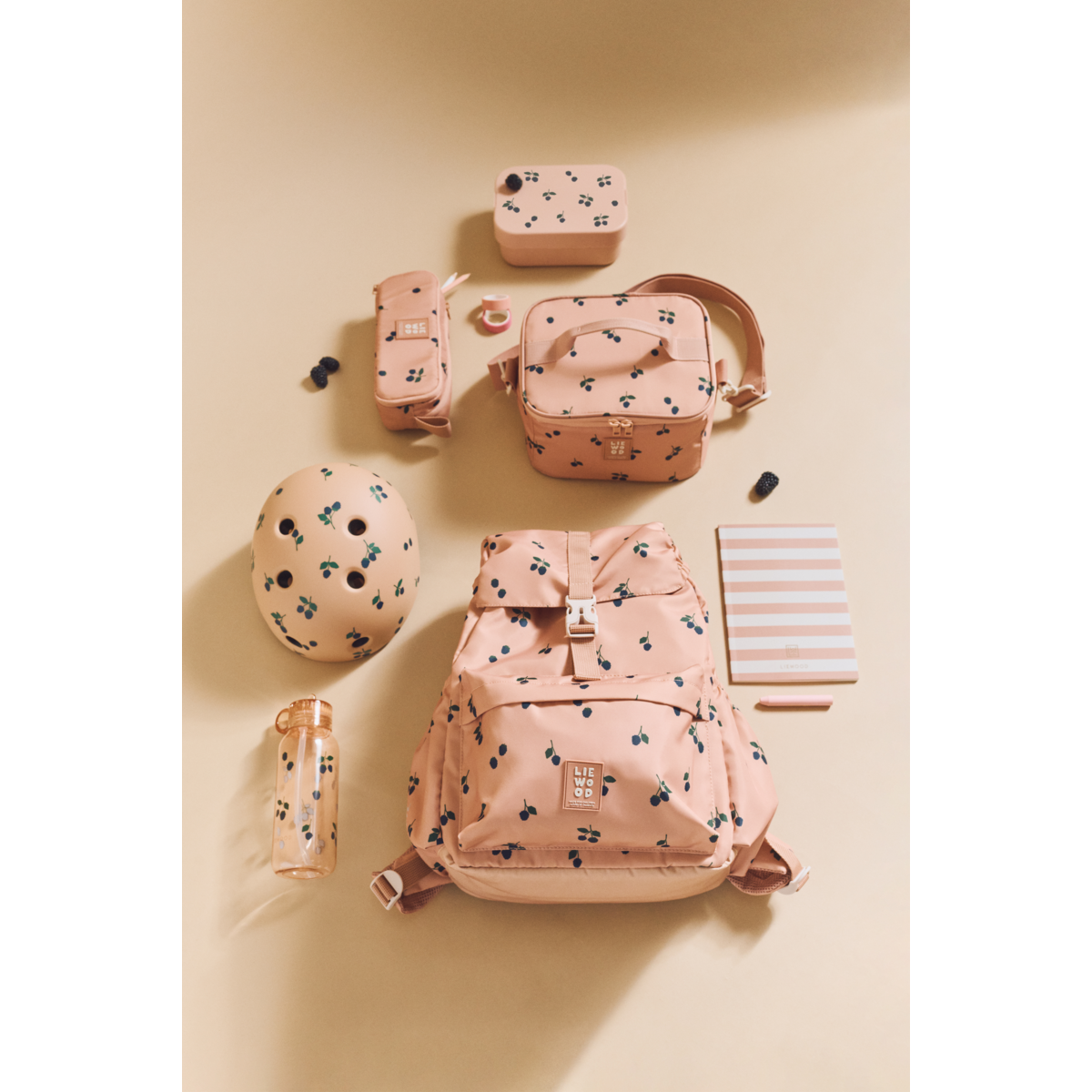 LIEWOOD Johnny School Backpack,Berry Gammelrosa