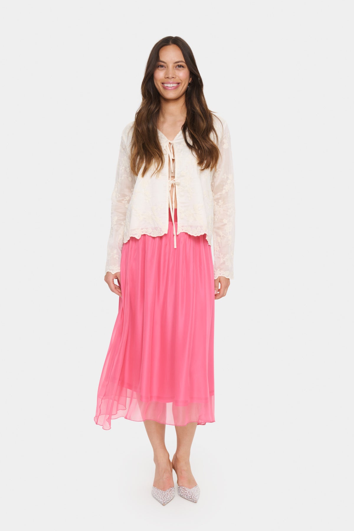 SAINT TROPEZ Coral Skirt Fruit Dove