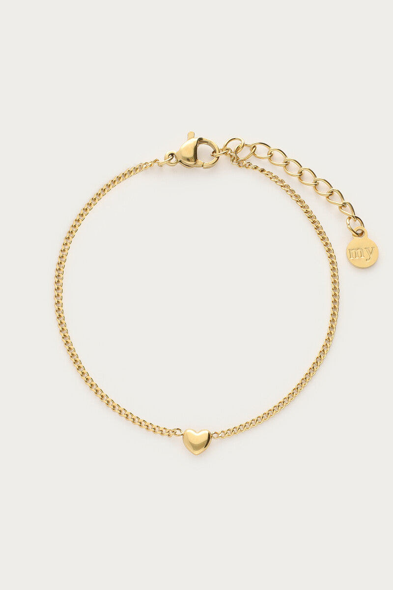 MY JEWELLERY Botanical bracelet with delicate heart - Farmor Ingvarda
