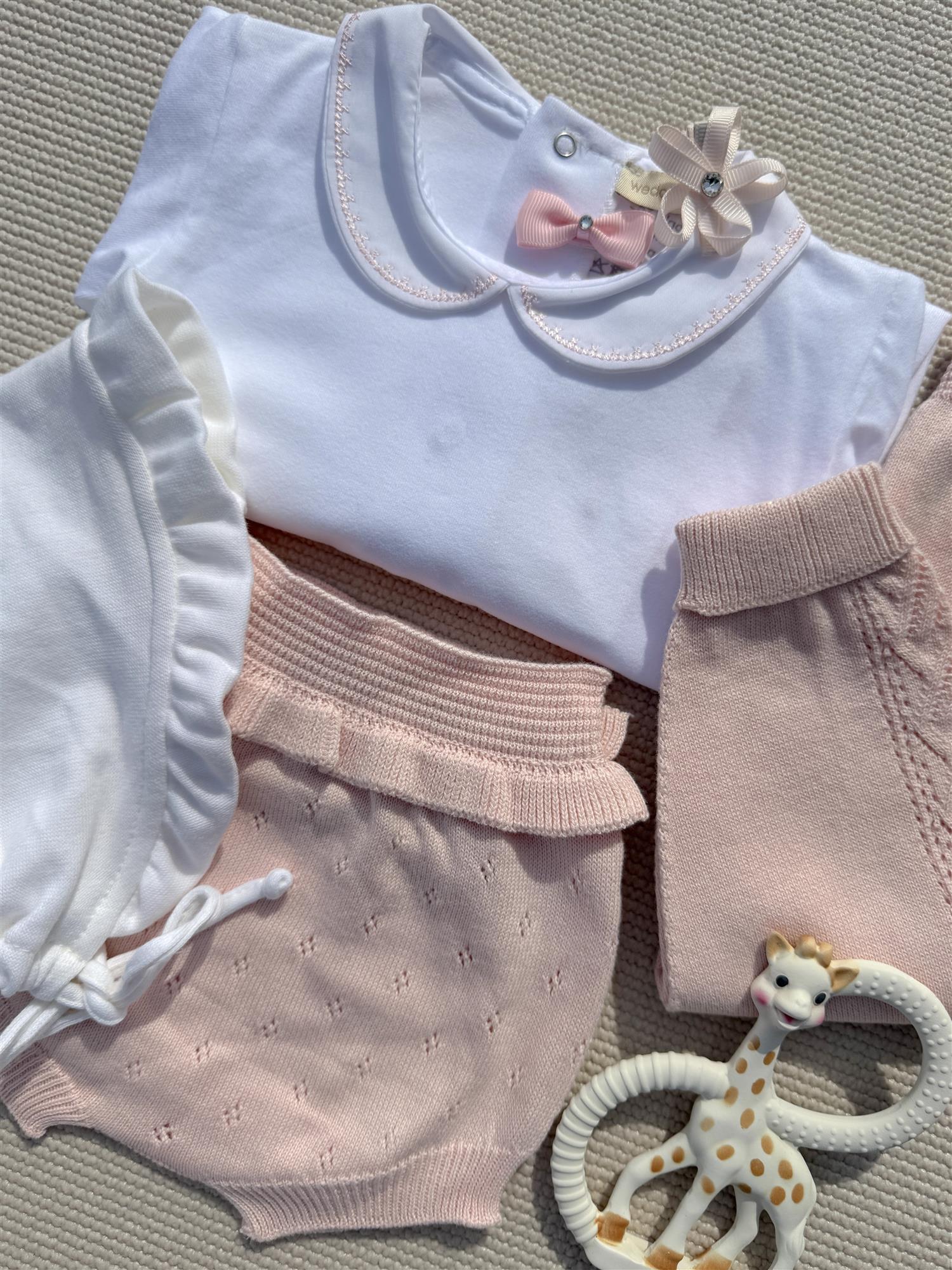 WEDOBLE Body m/rund krage Hvit/Rosa