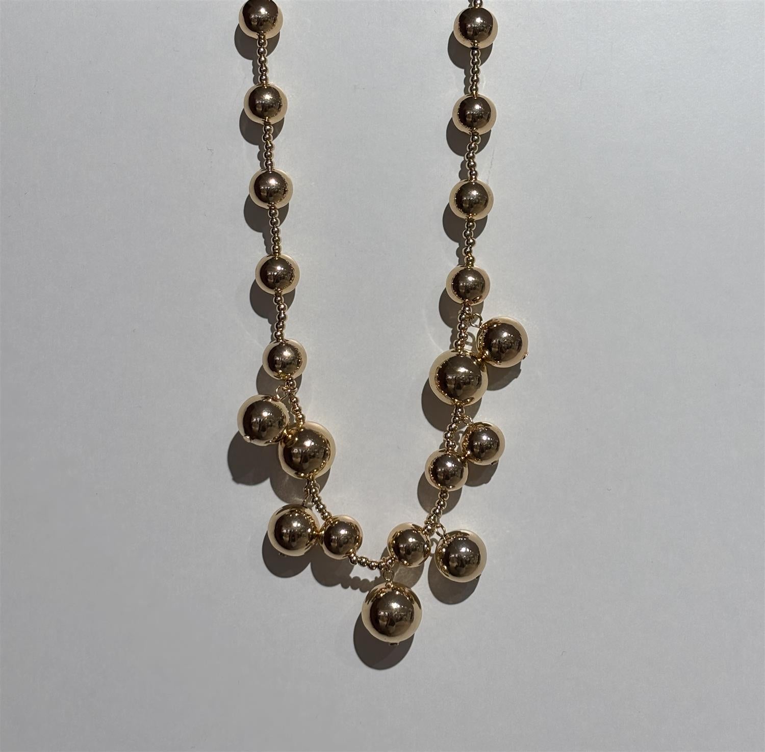 BOW 19 Bead Multi Necklace Gold