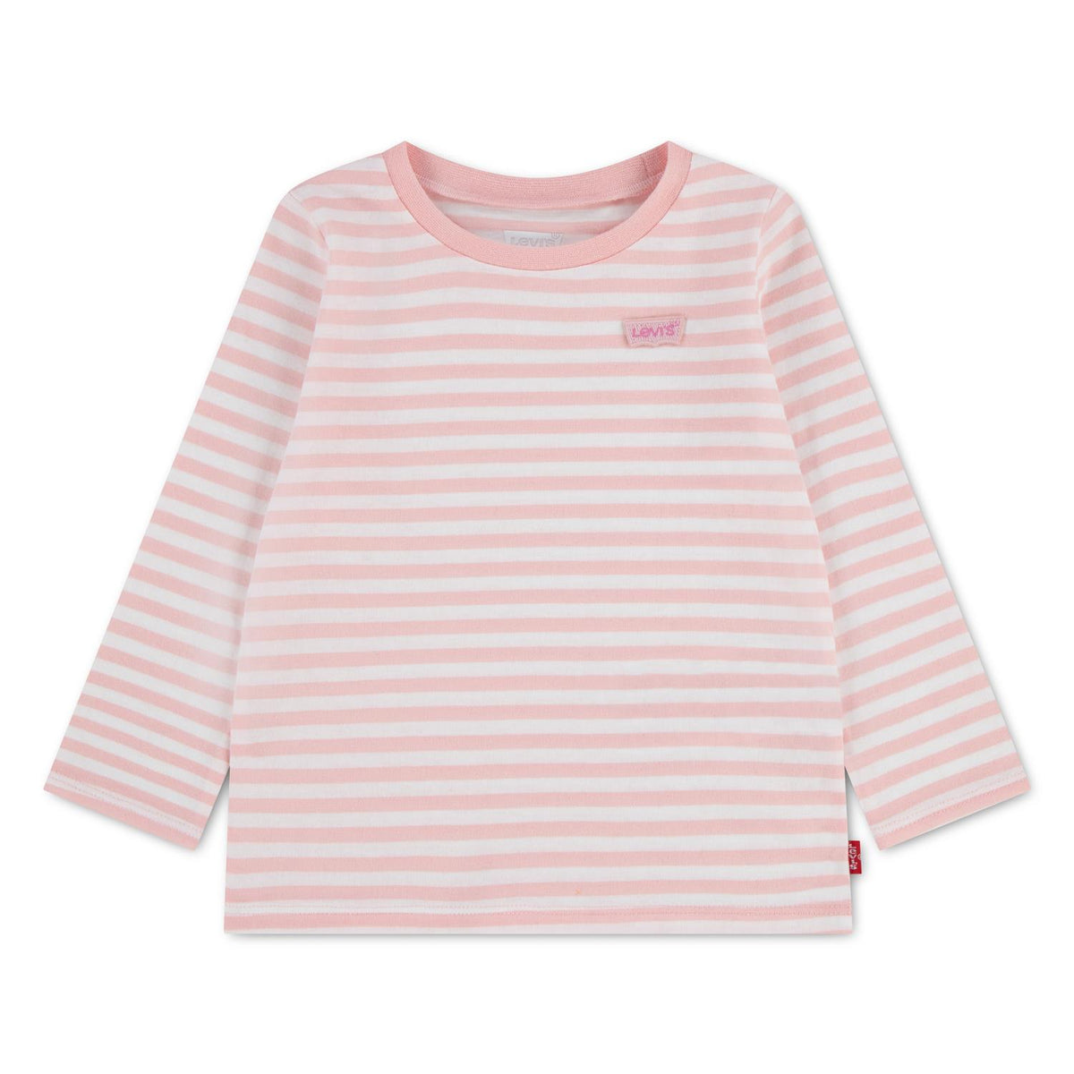 LEVIS 0-3ÅR Stripet Longsleeve Lys Rosa